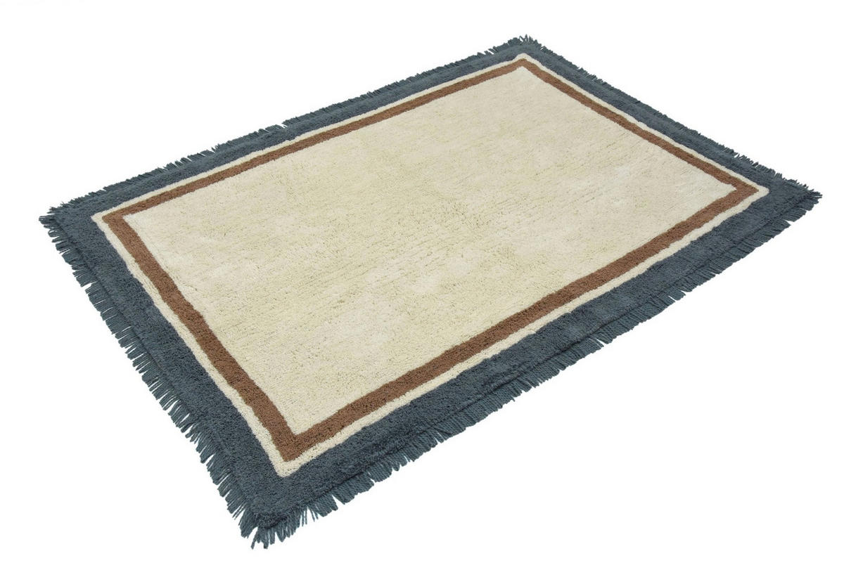 KINDERTEPPICH aus Baumwolle blau - Blau, Naturmaterialien (200/290cm) - AFK Living