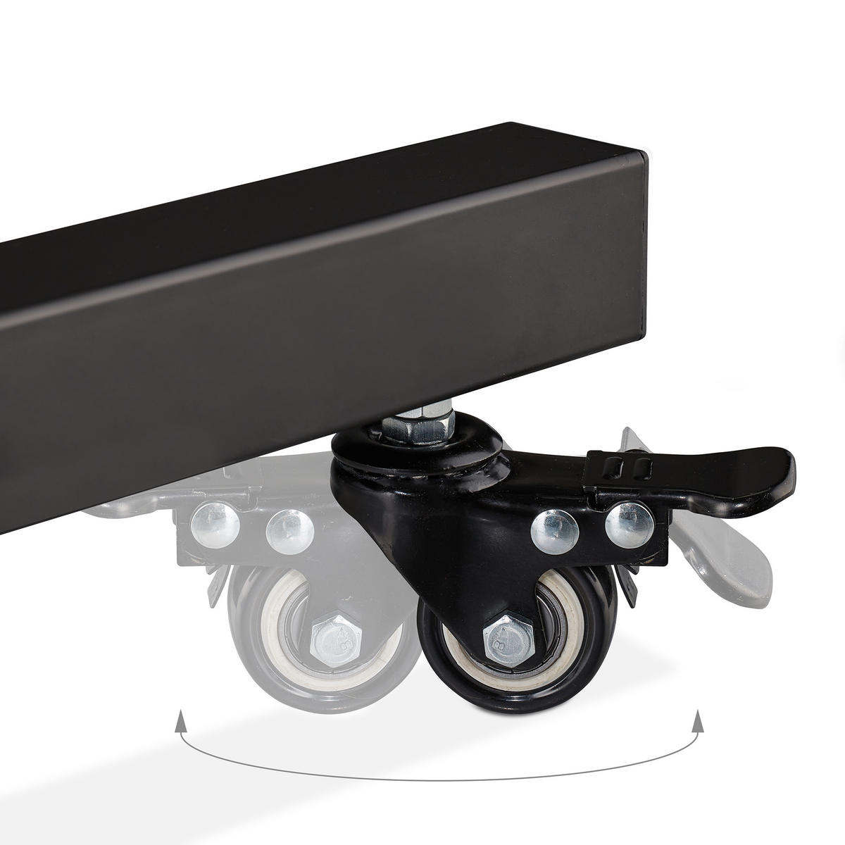 MULTIFUNKČNÝ pult - čierna, kov/plast (64.5/73.5/125cm) - Relaxdays