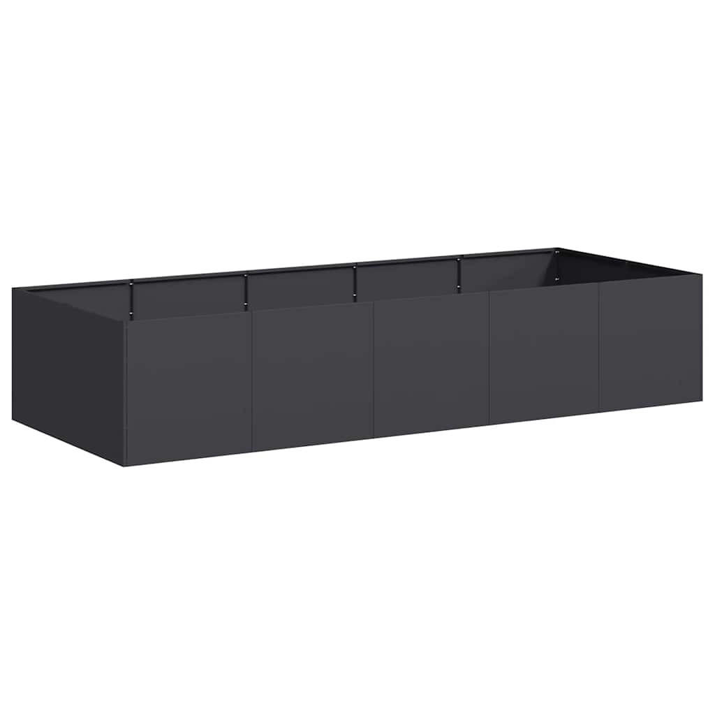 PFLANZGEFÄSSE Schwarz 200/80/40 Cm Stahl - Schwarz, Metall (80/40/200cm) - vidaXL