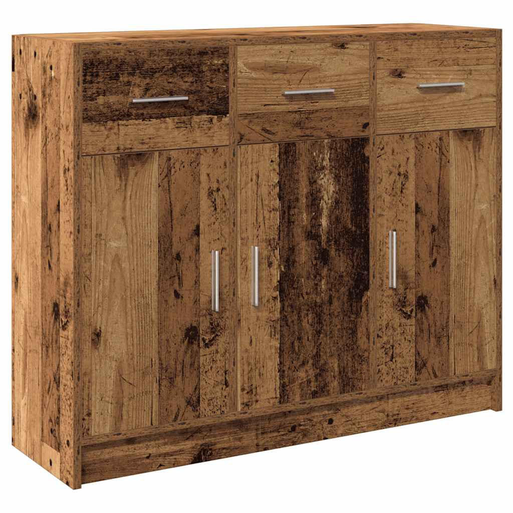 SIDEBOARD Altholz-Optik 91/28/75 Cm Holzwerkstoff - Hellbraun, Holzwerkstoff (28/75/91cm) - vidaXL