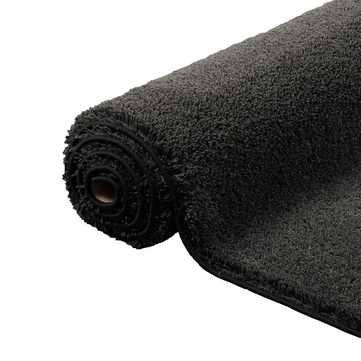 HOCHFLOR SHAGGY LÄUFER TEPPICH PALACE - Schieferfarben, Textil (80/400cm) - Snapstyle
