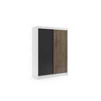 KLEIDERSCHRANK VILAN mit Lamel/LED - 150 cm - Weiß|Eiche Wotan - Eiche Wotan/Weiß, Holzwerkstoff (150/215/61cm) - ALTDECOR