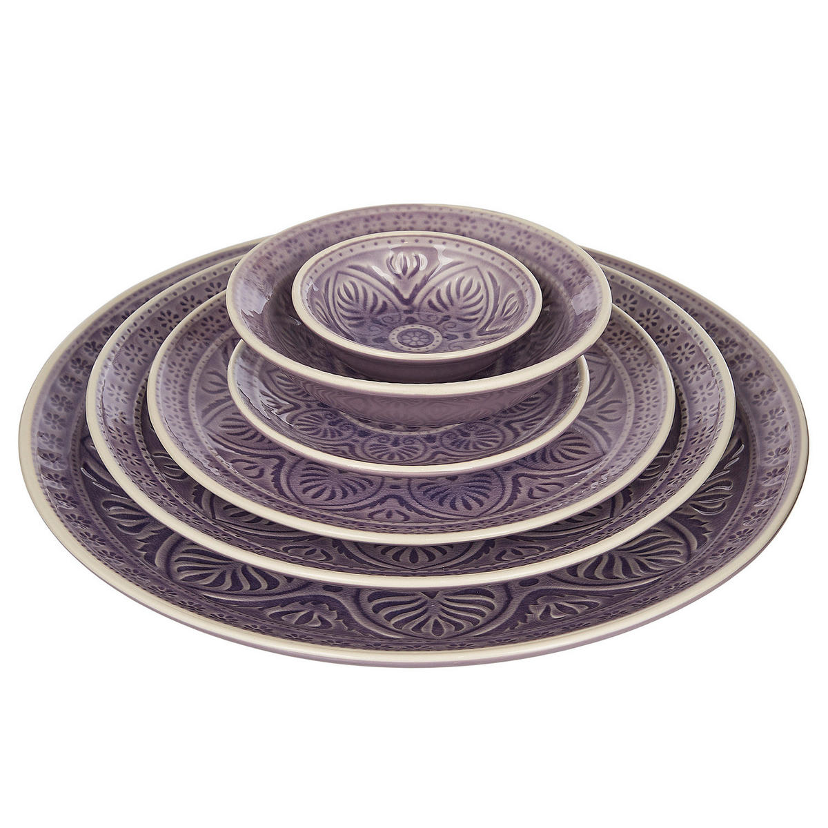 ESSTELLER (2er Set) Sumatra - Violett, Keramik (31/31/3cm) - Butlers