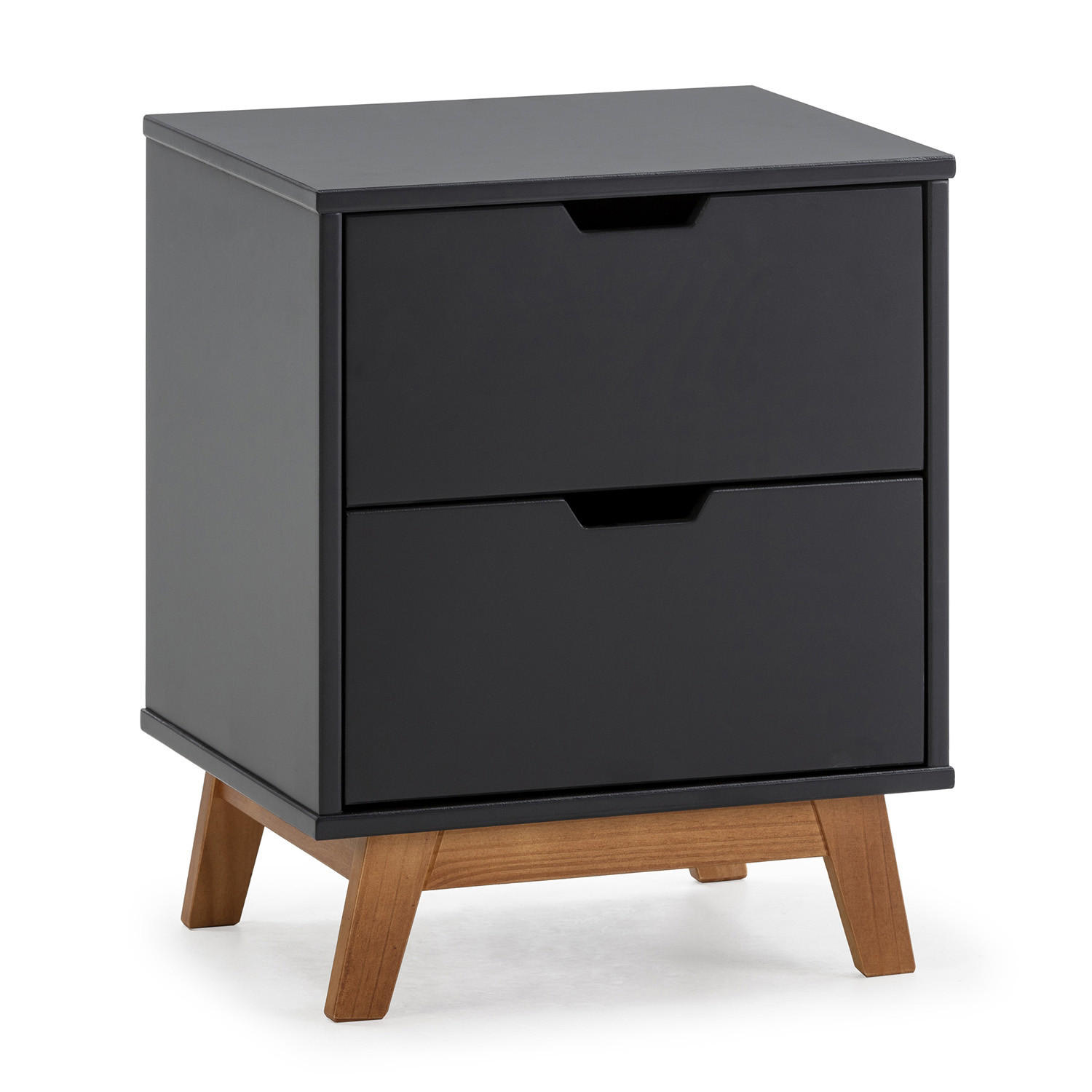 NACHTTISCH Mirada 2 Schubladen Anthrazit - Anthrazit, Holz (43/52/35cm) - VS Venta-stock