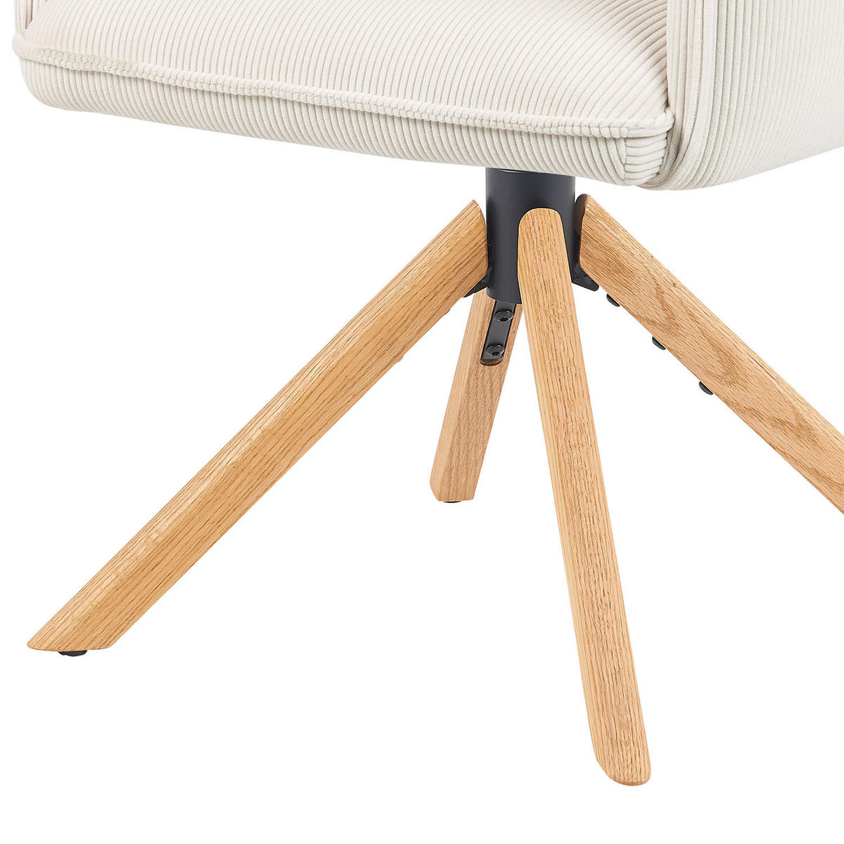 ARMLEHNSTUHL Mika-Paul - Honigeiche/Creme, Eichenholz/Holz (60/88/63cm) - DUBI Möbel