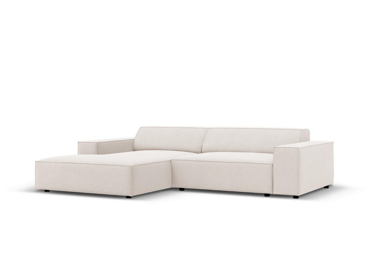 MODULARES-ECKSOFA links Jodie aus strukturiertem Stoff leichtes beige 3 Sitzplätze - Beige, Textil (166/224cm) - Micadoni