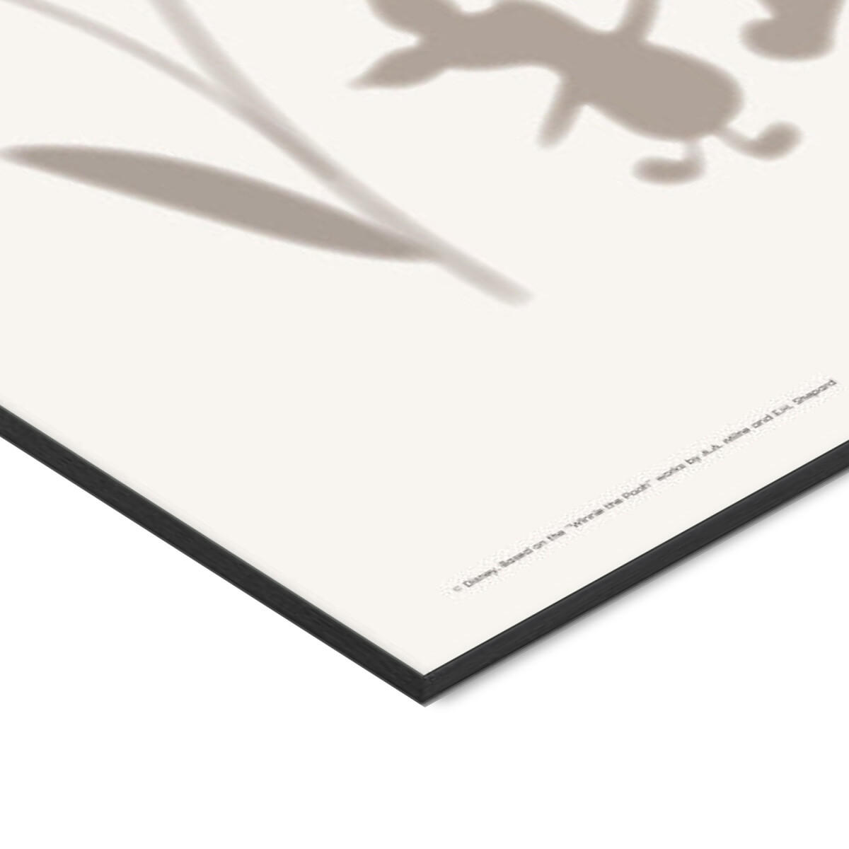 POSTER mit Rahmen Disney - Disney's Winnie the Pooh & Piglet Flower Silhouettes - Beige/Schwarz, Holz/Papier (30/40cm) - Poster&Frame