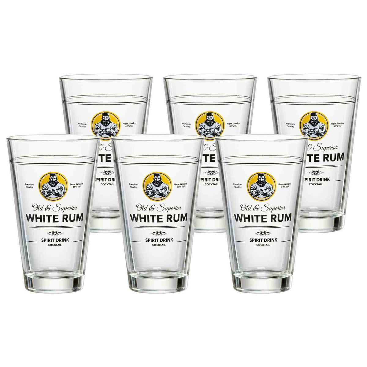WHITE RUM BECHER SPIRITS transparent 330 ml 6er Set - Transparent, Glas (0.33L) - Ritzenhoff Breker