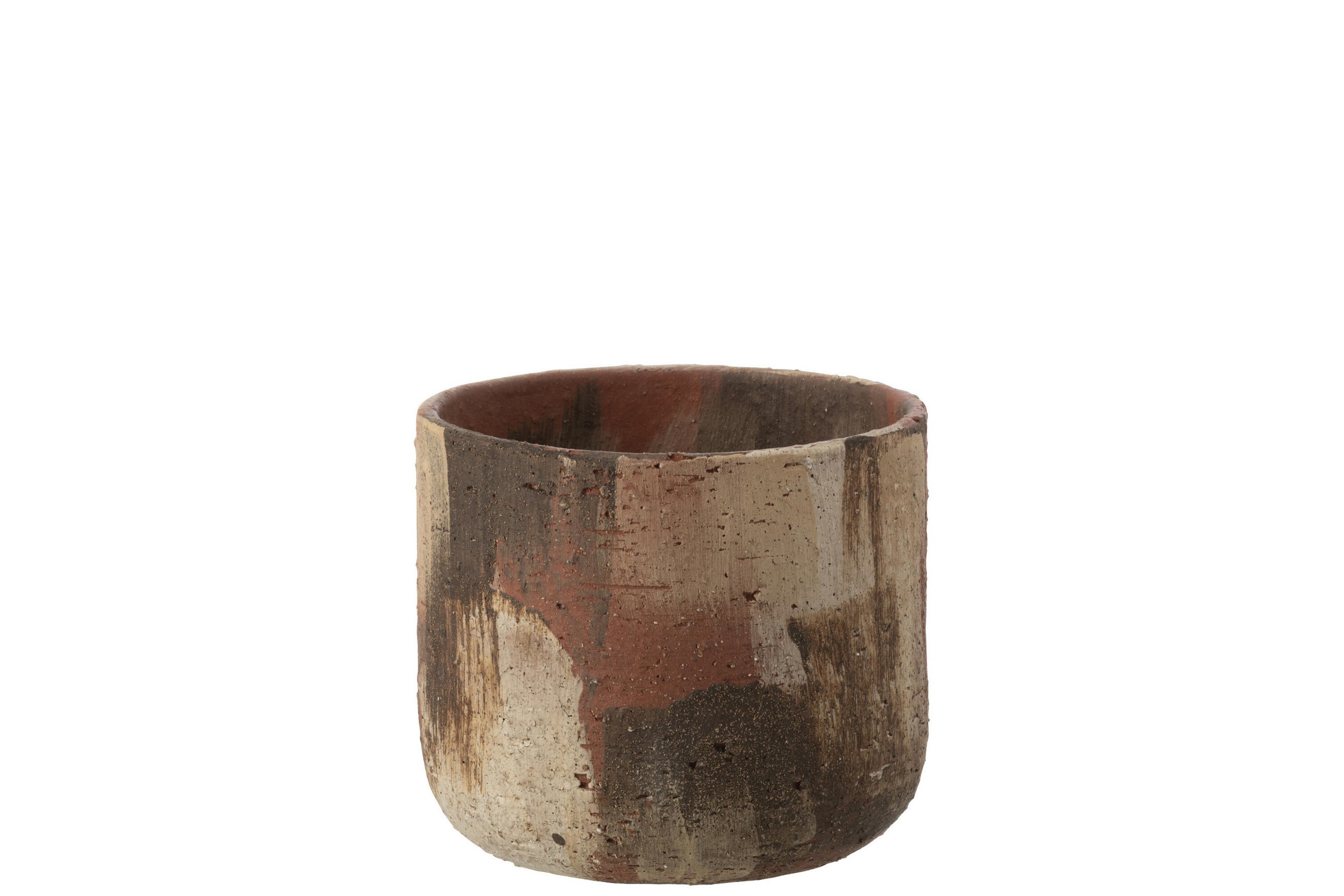 BLUMENTOPFE MILTOS - Töpferei - Gelb - L - Ø 22 cm - Gelb, Keramik (22/20cm) - J-Line