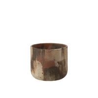 BLUMENTOPFE MILTOS - Töpferei - Gelb - L - Ø 22 cm - Gelb, Keramik (22/20cm) - J-Line
