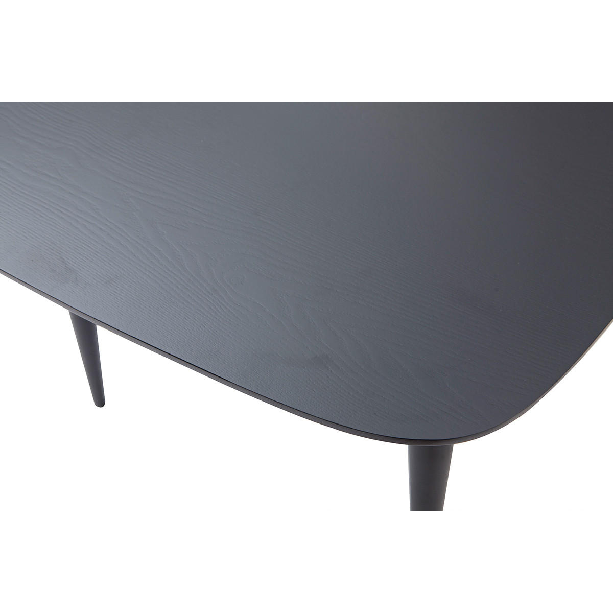 ESSTISCH Ausziehbar Schwarz L130-160 cm NORDECO - Schwarz, Holz (160/90/75.5cm) - Miliboo