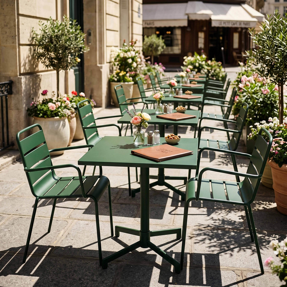 GARTENSET 3-tlg., Waldgrün - Grün, Metall - Oviala