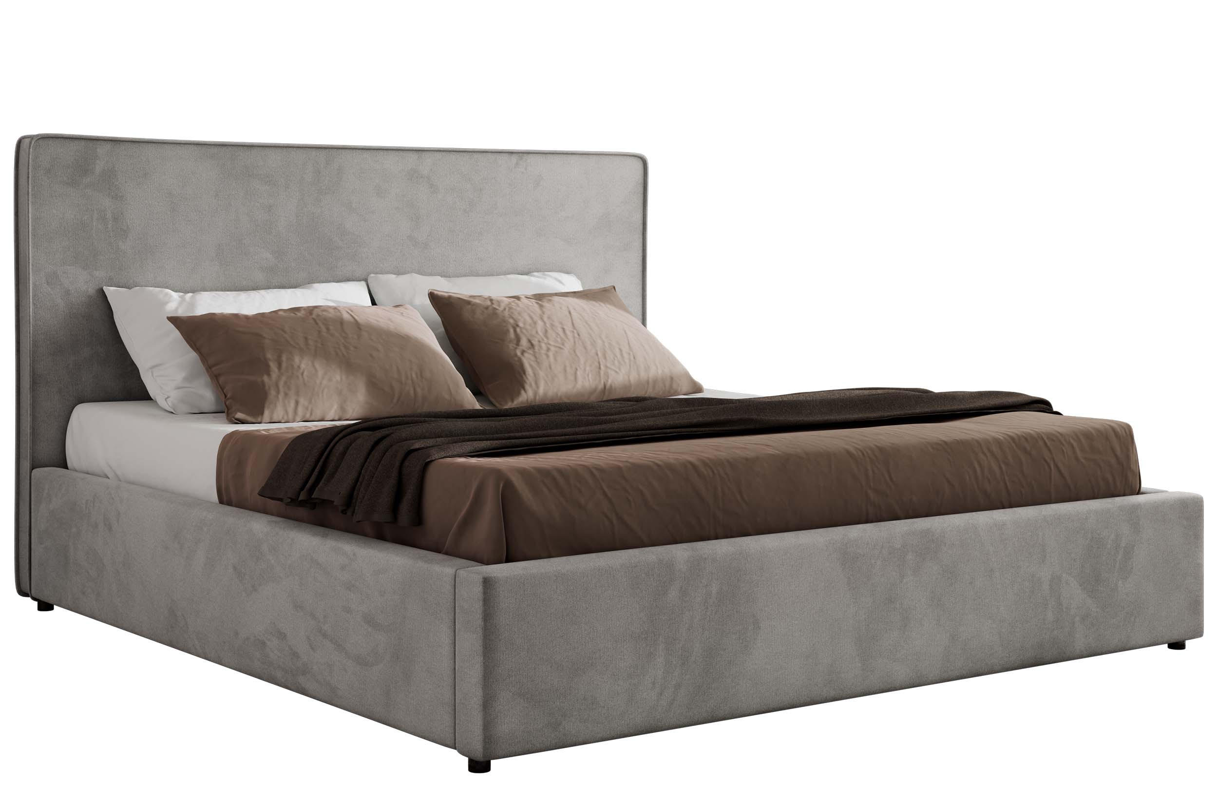 POLSTERBETT CORIVO CLASSIC 140/200 - Hellgrau Velvet - ohne Matratze - Hellgrau, Textil (140/200cm) - MKS