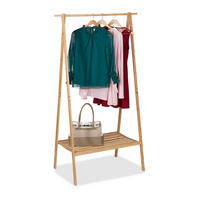 KLEIDERSTÄNDER - Hellbraun, Holz (100/170/56.5cm) - Relaxdays