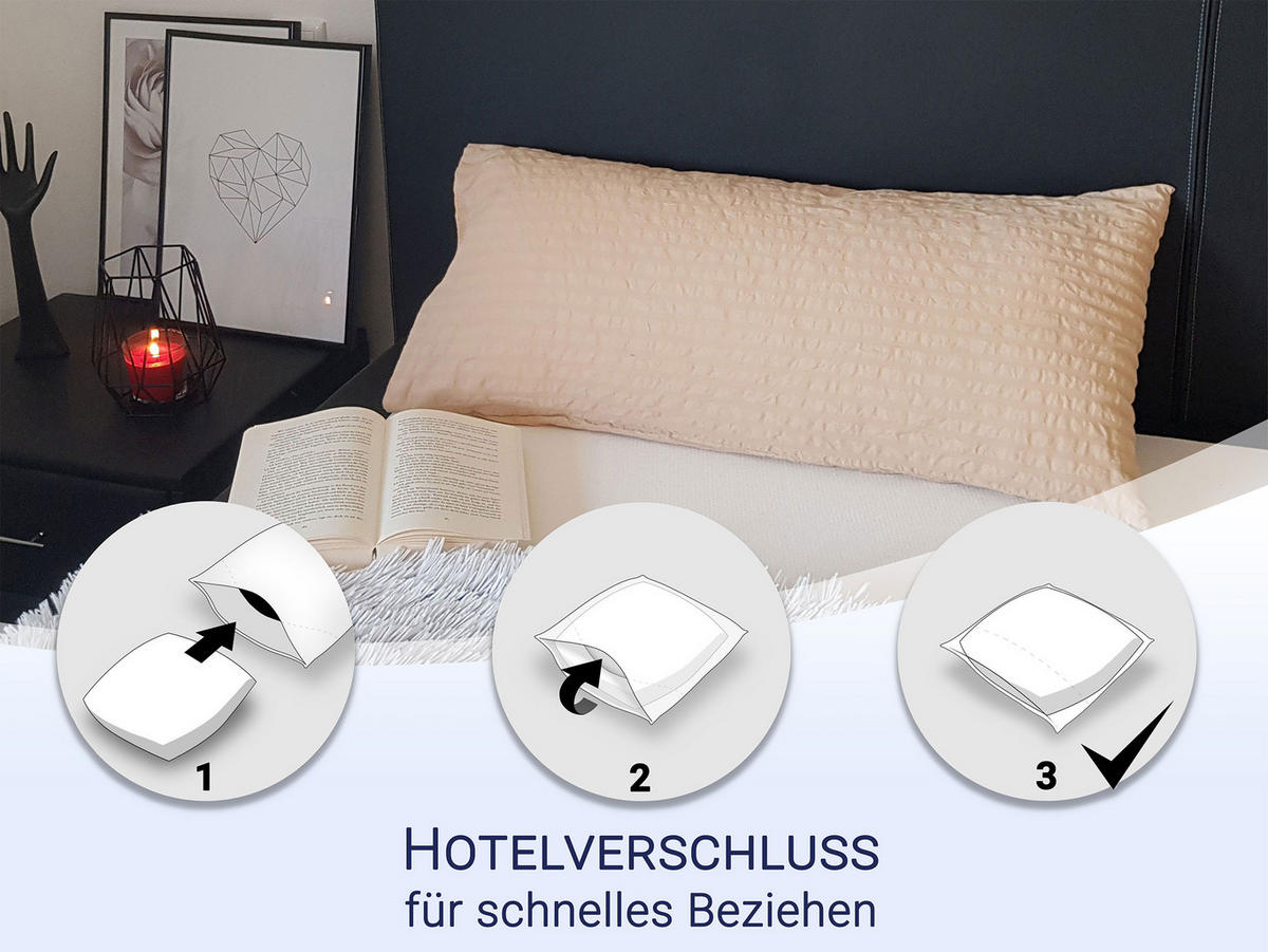 KISSENBEZUG, 2er-Set, 40x80 cm, 100% Baumwolle, Braun - Hellbraun, Textil (40/80cm) - Zollner