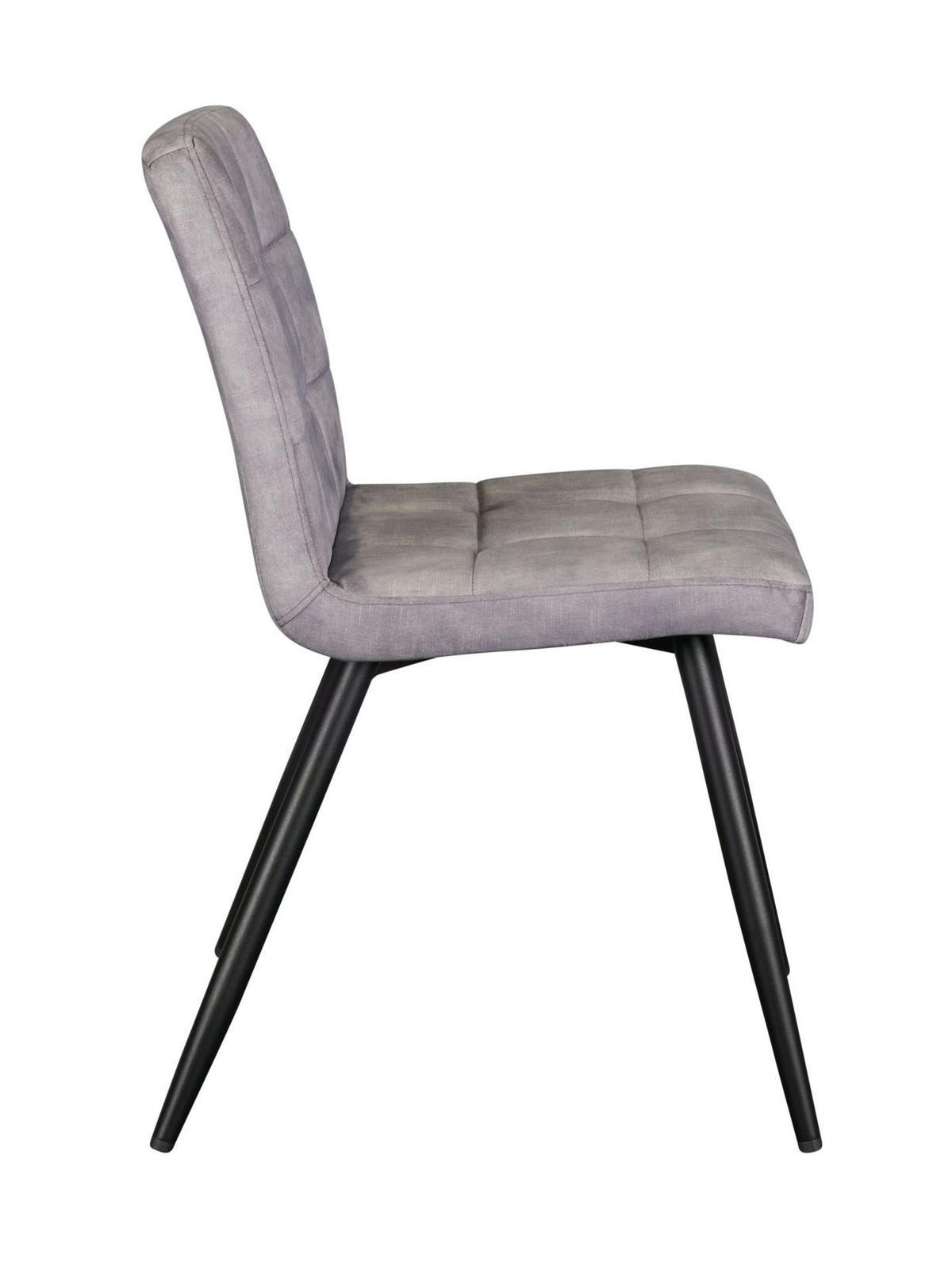 ESSZIMMERSTUHL Riga, Samt, Grau - Grau, Textil (58.5/82.5/47cm) - dasmöbelwerk