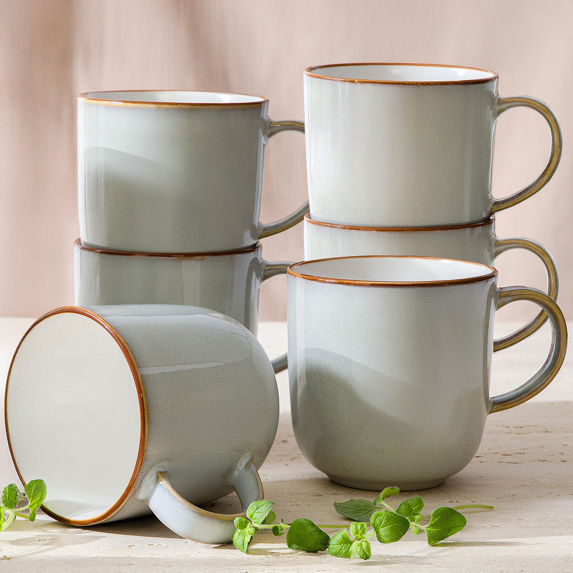 TASSEN-SET Becher-set PORTOFINO 6-tlg - Blaugrau, Keramik (0.4L) - Ritzenhoff Breker