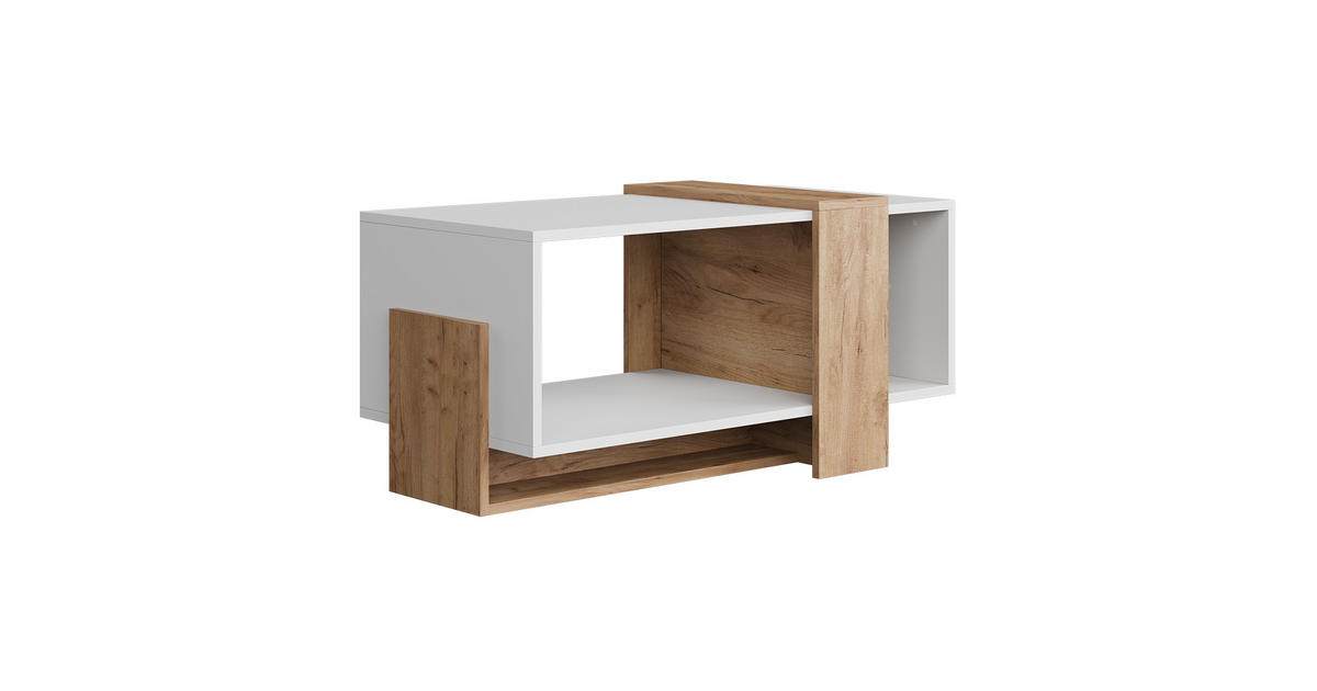 Vicco MASĂ DE CAFEA Aven Stejar alb/golden 91.8 x 49 cm