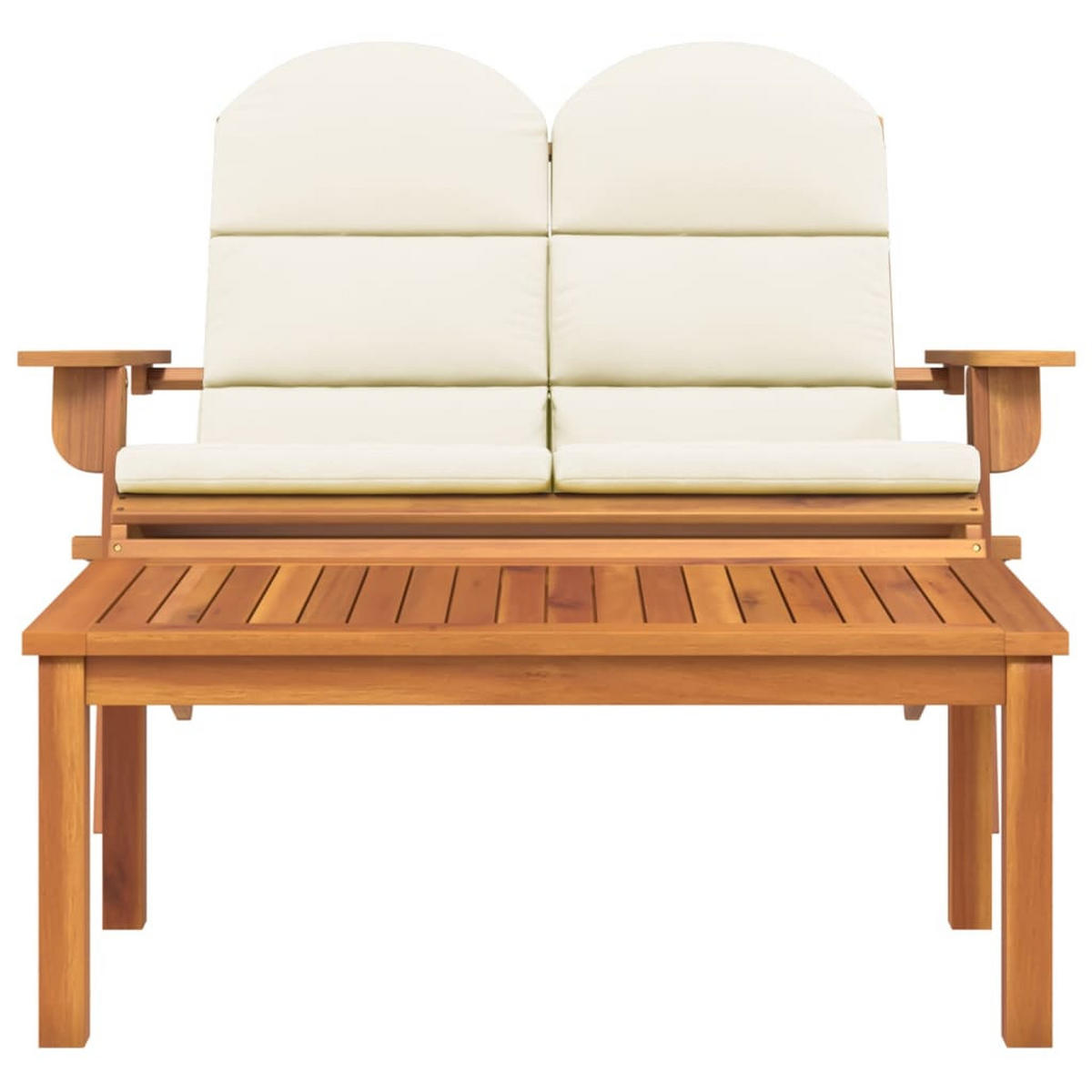 2-TLG. Garten-Lounge-Set Adirondack Massivholz Akazie - Braun, Holz (126/90/84cm) - furnicato