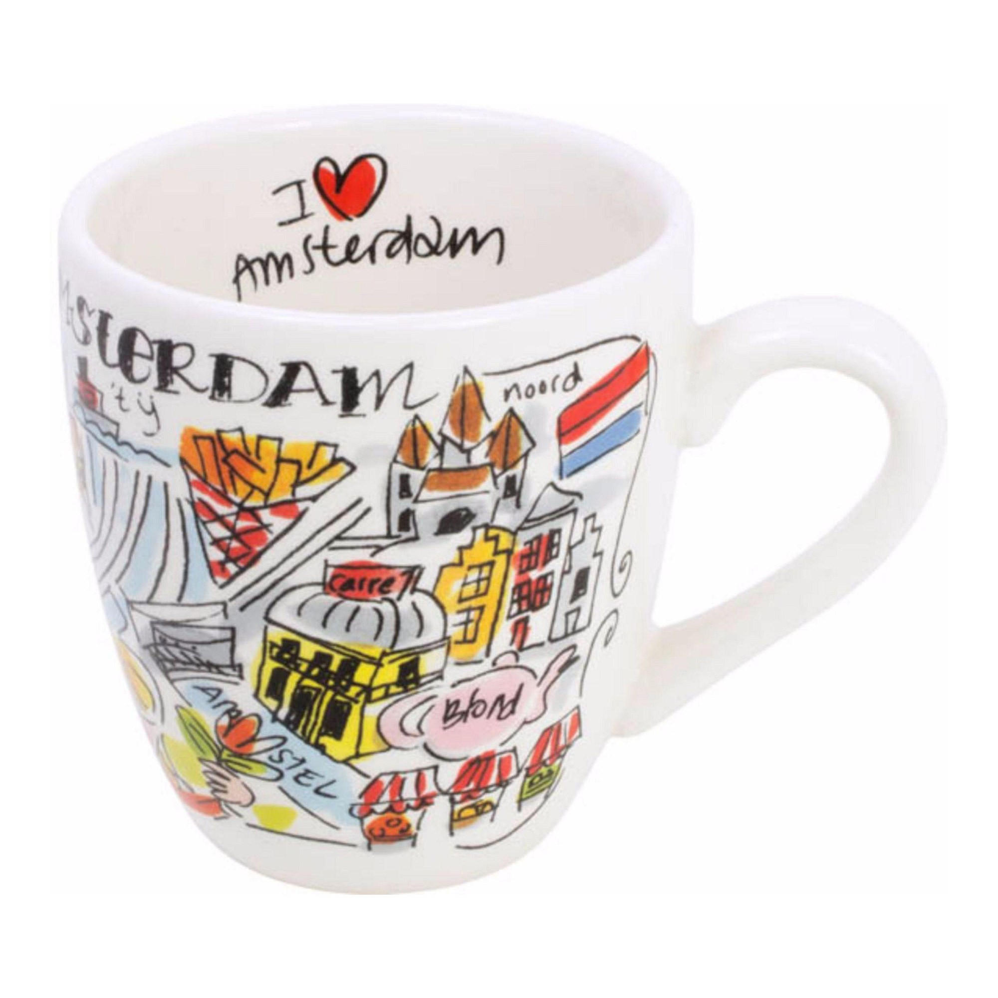 MINI-BECHER Amsterdam in Bunt - 200 ml - Multicolor, Keramik (0.2L) - Blond Amsterdam