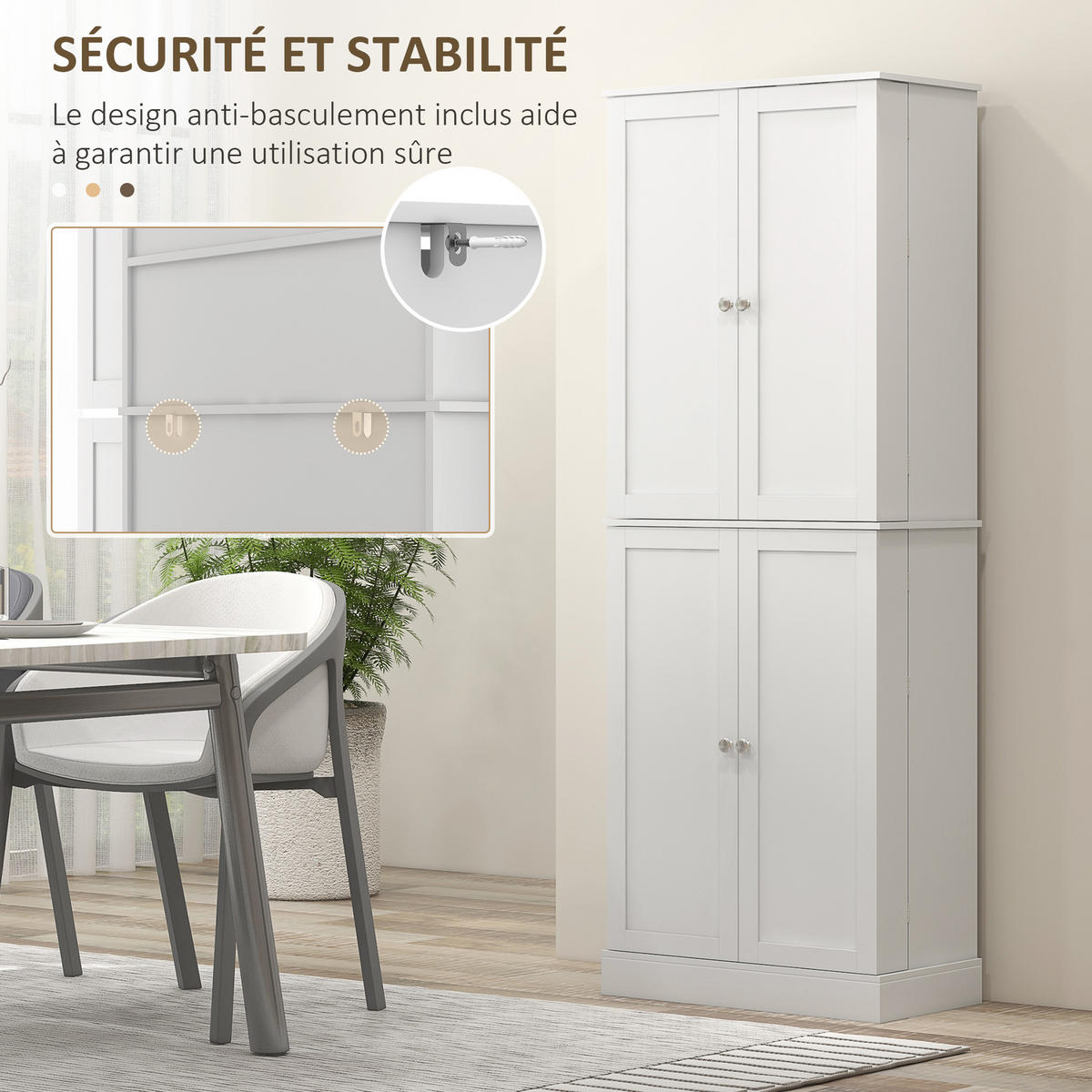 MEHRZWECKSCHRANK DE-11136 Verstellbare Böden Weiß - Weiß, Holzwerkstoff (35/166/60cm) - ComfortXL