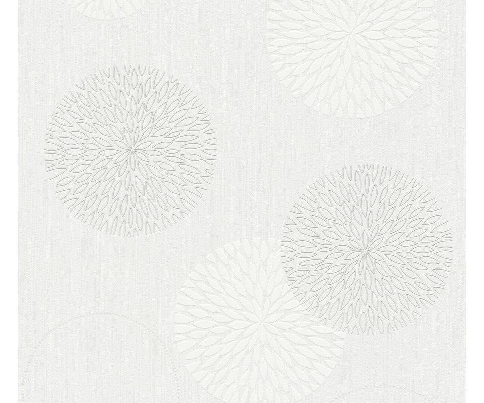 VLIESTAPETE Grau 53/1005 cm - Weiß/Grau, Textil (53/1cm) - KUNSTLOFT