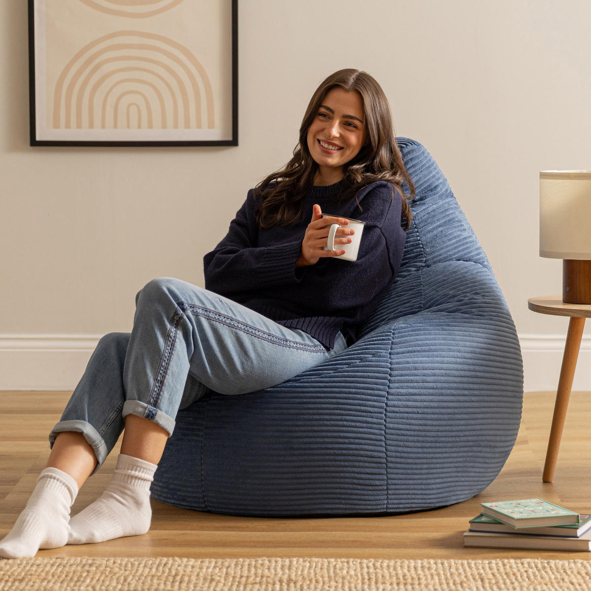 SITZSACK Dalton - Blau, Kunststoff/Textil (90/73/84cm) - icon