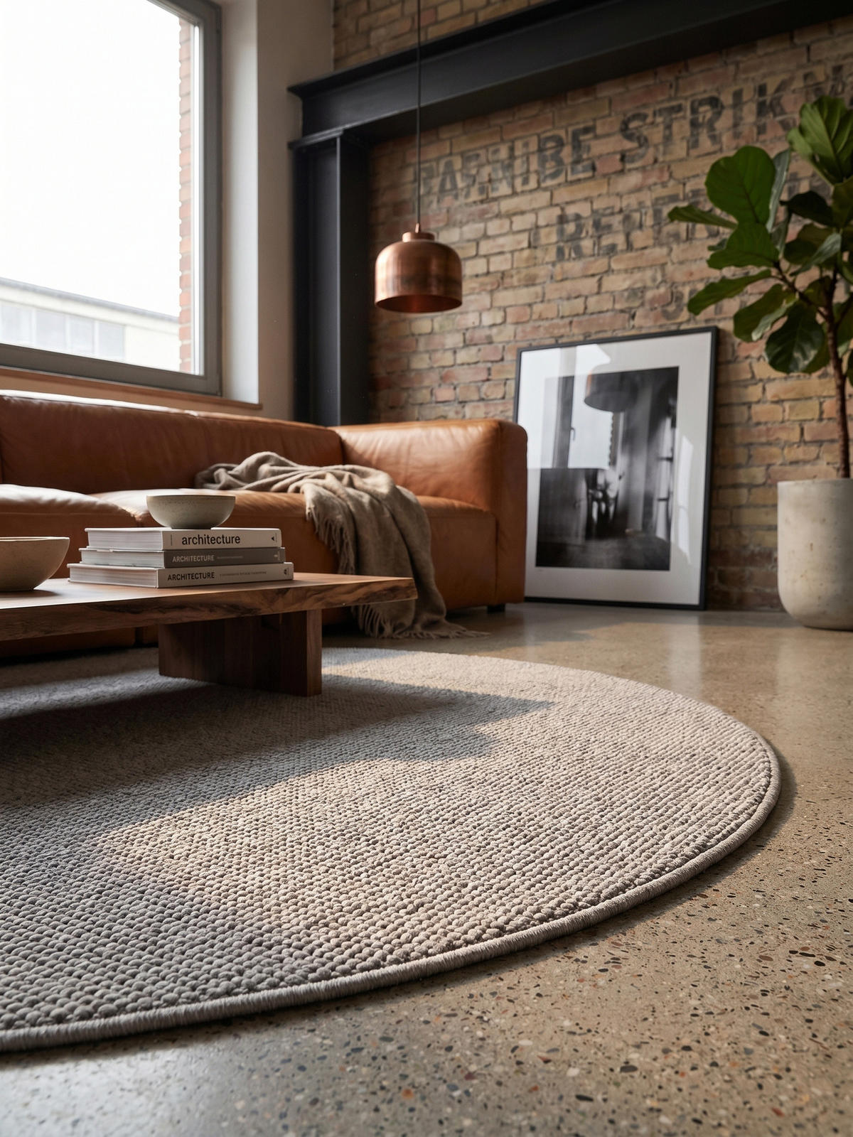 TEPPICH Flachgewebe LANGAU in Silber, meliert, Ø 200 cm - Silberfarben, Textil (200/200cm) - KADIMA DESIGN