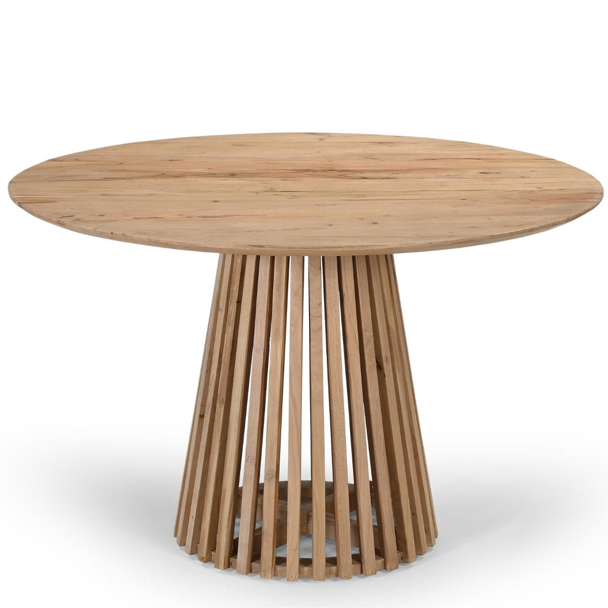 ESSTISCH rund aus Akazienholz 120cm, natürlich - Braun, Holz (120/120/76cm) - Giga Meubel