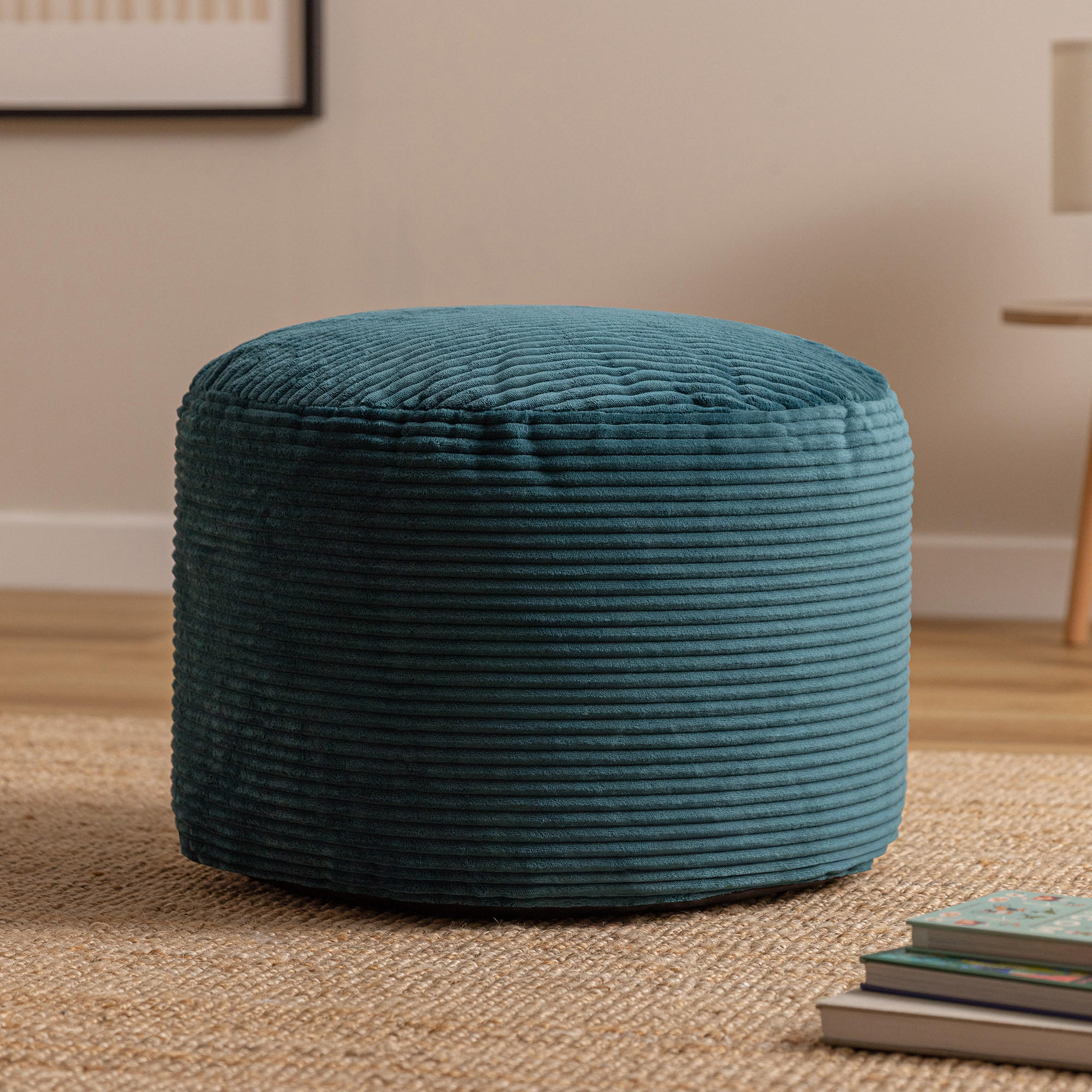 SITZPOUF Rund Milano - Grün, Textil (55/35/55cm) - icon