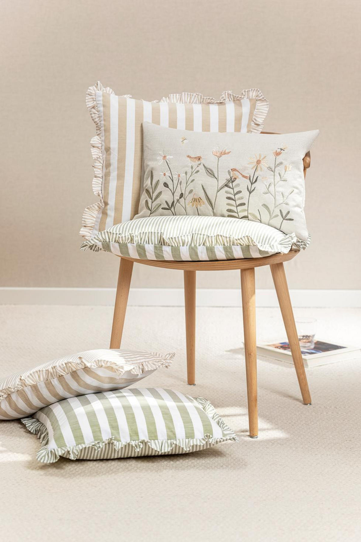 KISSENHÜLLE LOTTA - Pastellgrün, Textil (30/50cm) - Magma Heimtexx