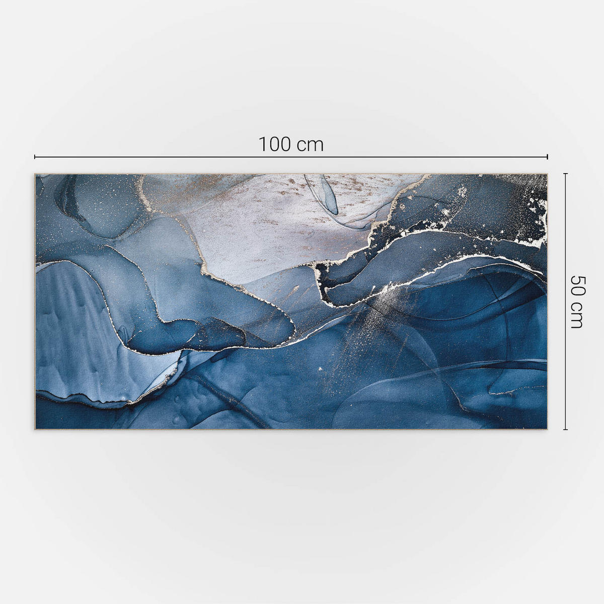 WANDPANEEL 100x50 cm selbstklebend Aurora - Blaugrau, Kunststoff (50/1.6/100cm) - Wallfluent