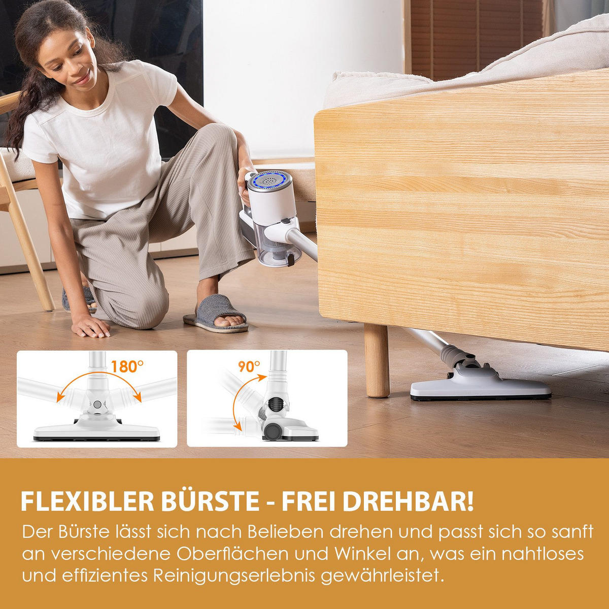 AKKU-HANDSTAUBSAUGER Darling II 41/29.5/19.2cm - Weiß, Metall (29.5/19.2/41cm) - Nettlife