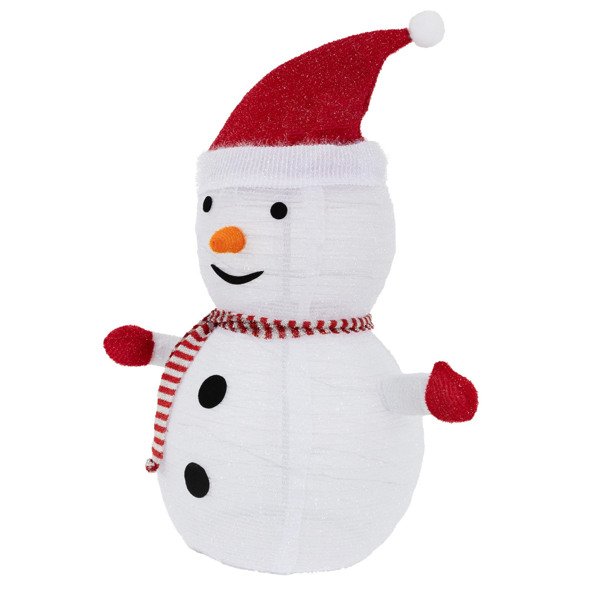 WEIHNACHT Schneeman - Rot, Kunststoff (58/68/32cm) - ECD-Germany