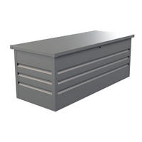 GARTEN-AUFBEWAHRUNGSBOX - Stahl - Grau - Volumen 582L - TOMASO - Grau, Metall (68/62/165cm) - Vente-Unique