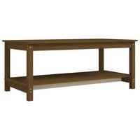 COUCHTISCH Honigbraun 110x55x45 cm Massivholz Kiefer - Braun, Holz (110/55/45cm) - furnicato