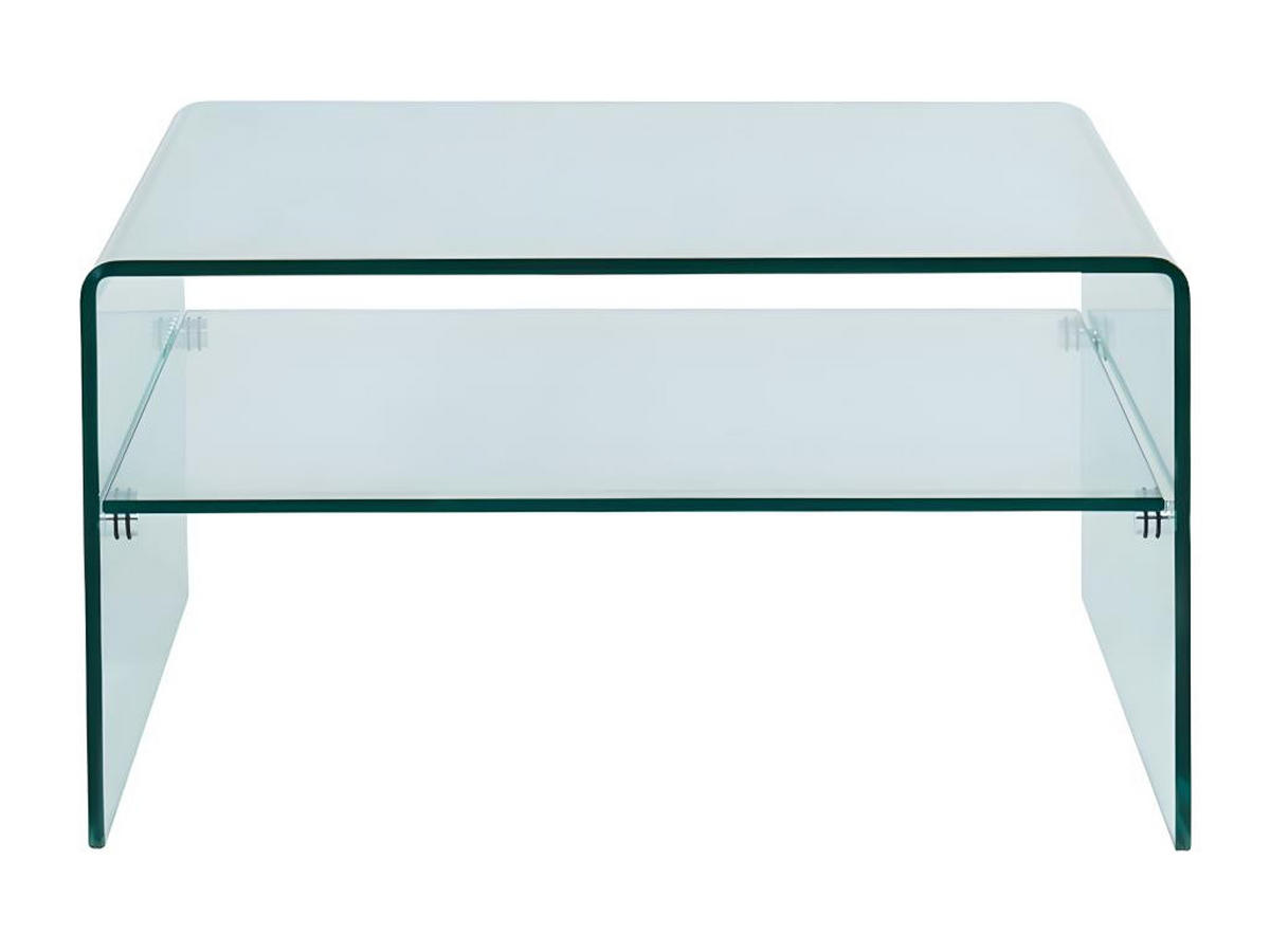 COUCHTISCH quadratisch - Glas - STILEOS - Transparent, Glas (80/80/43cm) - Vente-Unique