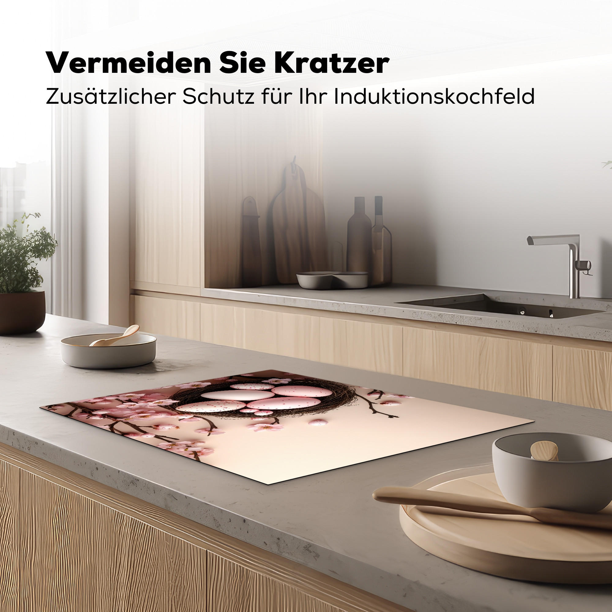 Thumbnail - MuchoWow Herdabdeckplatte, Hellrosa, Kunststoff, Rechteckig, 70x52x0.2 cm, Made in Europe, Küchen, Küchenelektrogeräte, ...