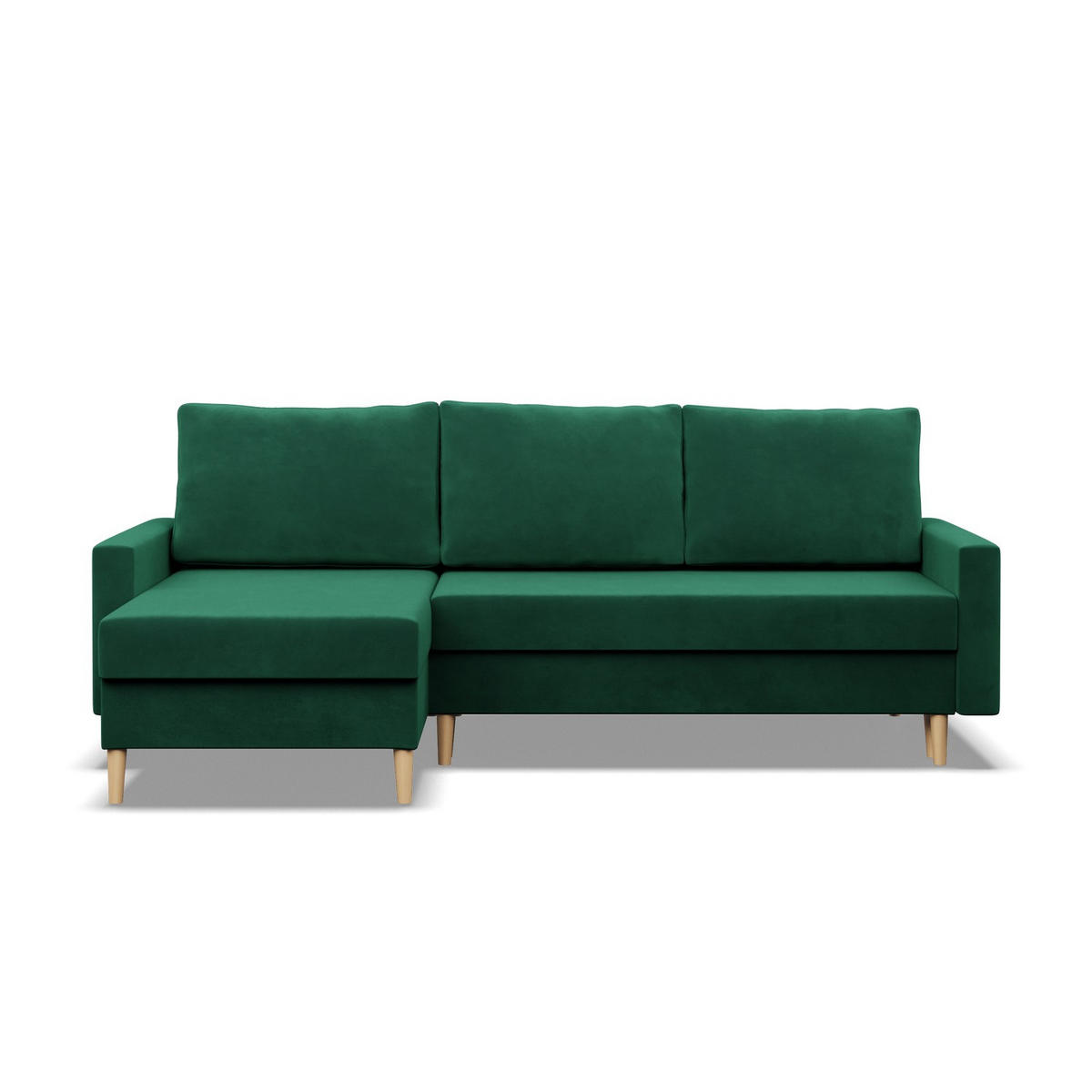 ECKSOFA MIT SCHLAFFUNKTION BLANK, Grün - Grün, Textil (223/140cm) - Mebligo