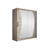 SCHWEBETÜRENSCHRANK Westa X - Silberfarben/Trüffeleichefarben, Holzwerkstoff/Metall (150/200/58cm) - MIRJAN24
