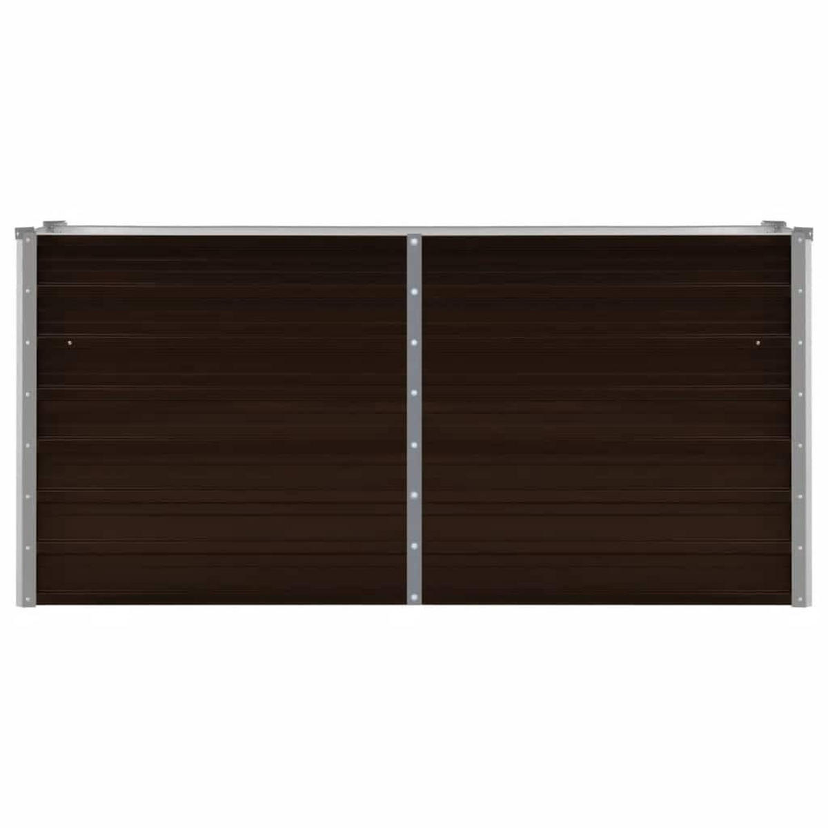 HOCHBEET für Garten OSKAR Braun 160x40x77 cm Metall - Braun, Metall (160/77/40cm) - DELUKE