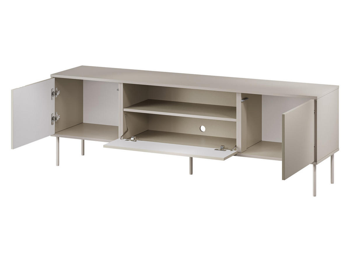TV-LOWBOARD Tresse 180 EF - Grün, Holzwerkstoff/Metall (180/55/40cm) - MIRJAN24