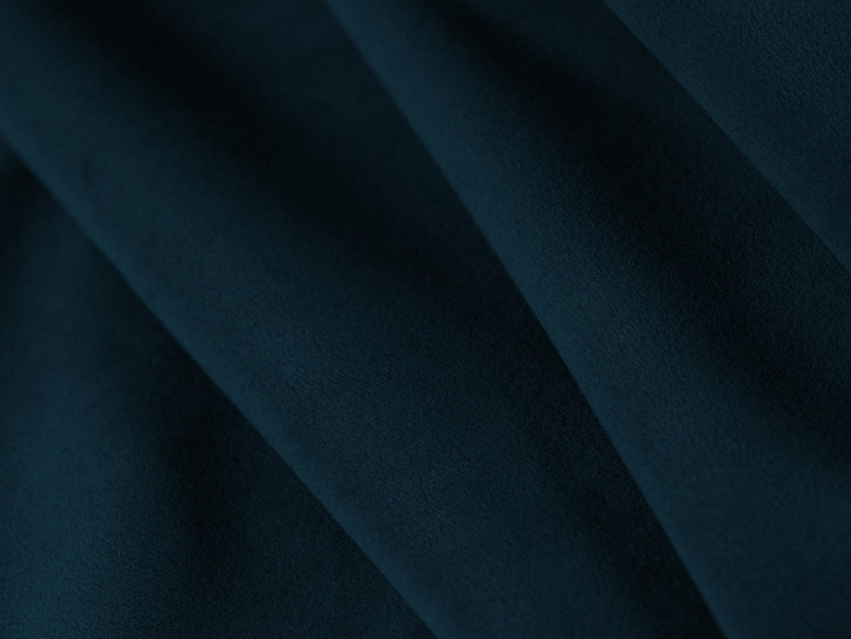 PANORAMASOFA Kendal aus Samt marineblau 7 Sitzplätze - Blau, Textil (203/79/372cm) - Micadoni