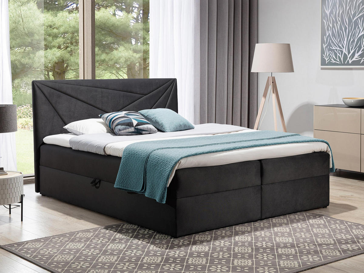 BOXBETT Top 5 - Dunkelgrau, Holz (180/200cm) - MIRJAN24