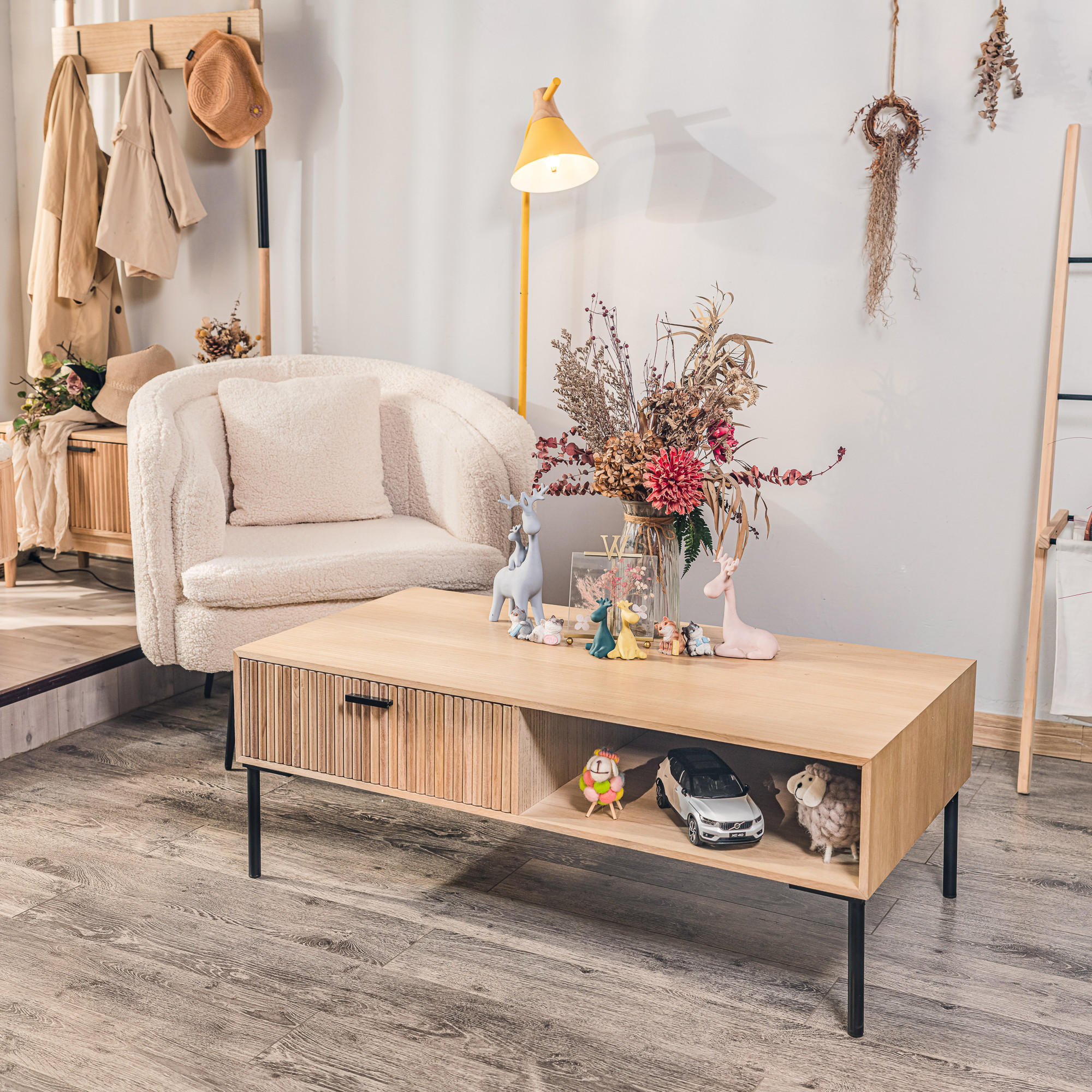 COUCHTISCH Rechteckig Braun 110 x 58 x 41 cm - Braun, Holz (58/110/41cm) - Nordlys