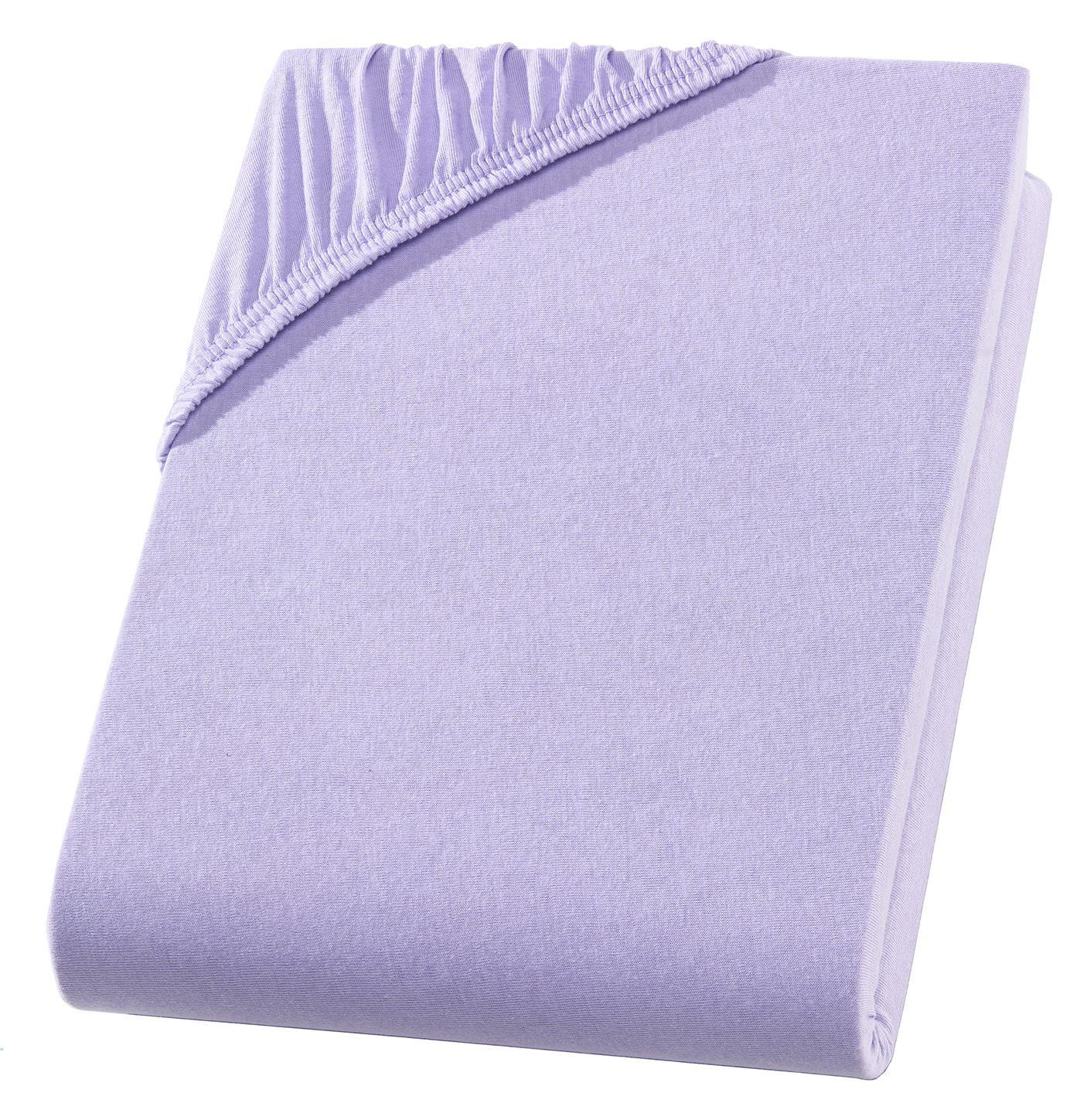 JERSEY-SPANNBETTLAKEN 90x200 cm aus 100% Baumwolle, Baby Bett Bettlaken Flieder Uni - Flieder, Textil (70/200cm) - Carpe Sonno