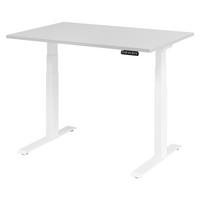 SCHREIBTISCH elektrisch XDKB 80/120/74 cm in Grau/Weiß - Weiß/Grau, Holzwerkstoff (80/120/74cm) - bümö