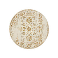 VINTAGE-TEPPICH Suki ø 160 cm rund - Gelb/Creme, Kunststoff (160/160cm) - benuta
