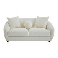 SOFA - 2 Personen - stoff - elfenbeinfarben Nafeki - Weiß, Textil (182/78/96cm) - Vente-Unique