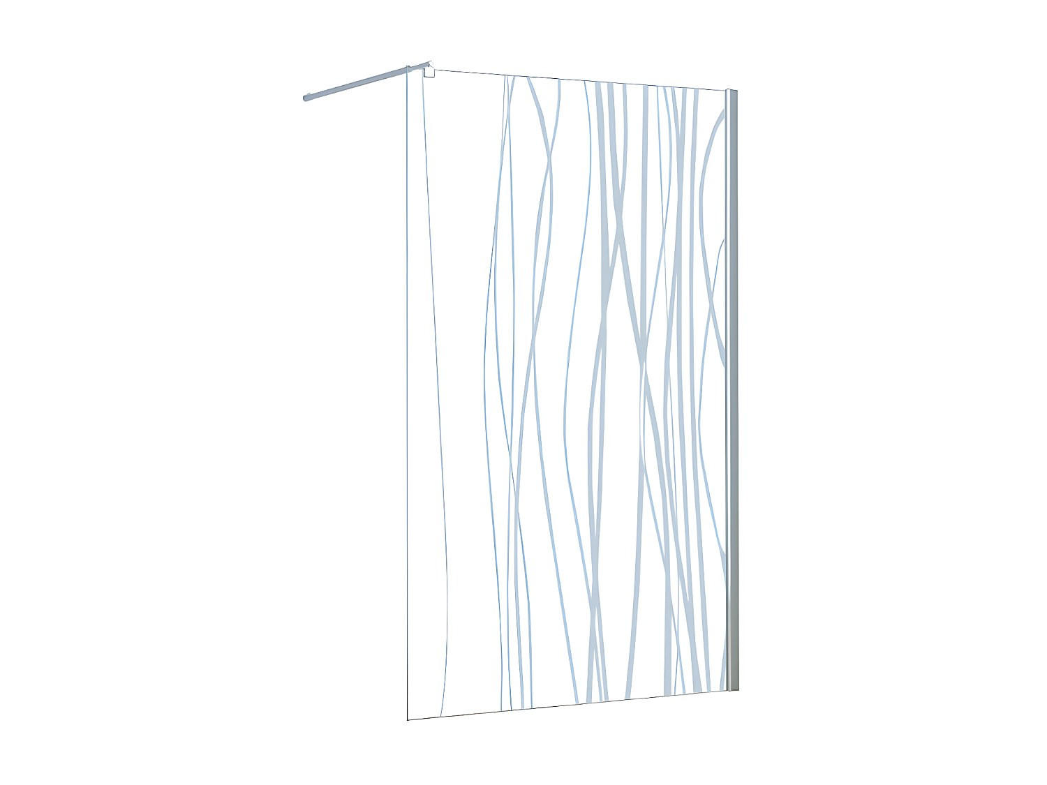 DUSCHTRENNWAND Seitenwand italienische Dusche - 140 x 200 cm - DANNA - Transparent, Metall (140/200cm) - Vente-Unique